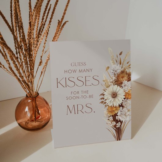 Herfst Vrijgezellenfeest raad eens hoeveel kussen Reclamebord Met Voetstuk