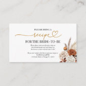 Herfst Vrijgezellenfeest Recept Aanvraag ENCL Informatiekaartje (Voorkant)