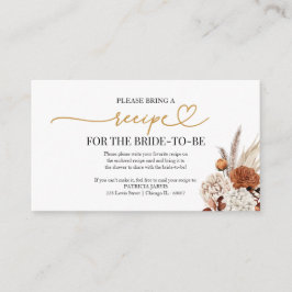 Herfst Vrijgezellenfeest Recept Aanvraag ENCL Informatiekaartje