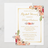 Herfst Vrijgezellenfeest Rustic Oranje Floral Chic Kaart (Voorkant / Achterkant)