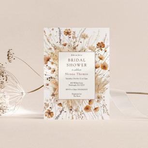 Herfst Vrijgezellenfeest Sinaasappel Bloemenuitnod Kaart