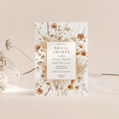 Herfst Vrijgezellenfeest Sinaasappel Bloemenuitnod Kaart