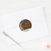 Herfst Vrijgezellenfeest Southwest Kokopelli Ronde Sticker (Envelop)