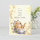 Herfst Vrijgezellenfeest Tea Party Uitnodiging (Staand voorkant)