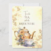 Herfst Vrijgezellenfeest Tea Party Uitnodiging (Voorkant)