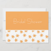 Herfst vrijgezellenfeest uitnodiging, herfstblader kaart (Achterkant)