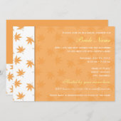 Herfst vrijgezellenfeest uitnodiging, herfstblader kaart (Voorkant / Achterkant)