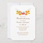 Herfst vrijgezellenfeest. Waterverf herfstbruiloft Kaart (Voorkant)