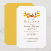 Herfst vrijgezellenfeest. Waterverf herfstbruiloft Kaart (Voorkant / Achterkant)