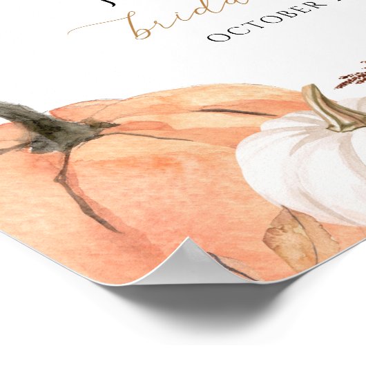 Herfst vrijgezellenfeest welkomstbord, herfstdouch poster (Hoek)