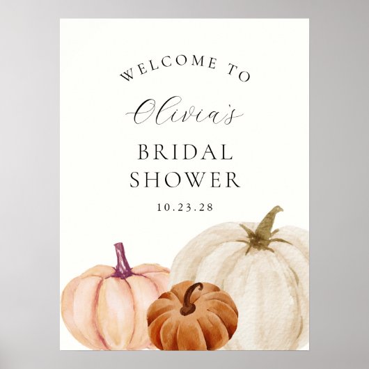 Herfst Vrijgezellenfeest Welkomstbord Poster (Voorkant)