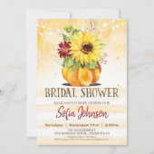 Herfst Vrijgezellenfeest, Zonnebloem & Pompoen Uit Kaart (Voorkant)