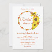 Herfst Vrijgezellenfeest Zonnebloem Thema Kaart (Voorkant)