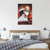 Herfst Vrouw Canvas Print (Insitu (Slaapkamer))
