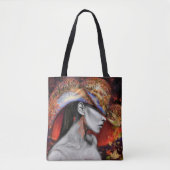 Herfst Vrouw Canvas tas (Voorkant)