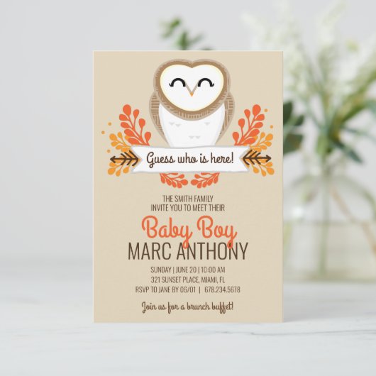 herfst-vrouw SIP & SEE najaar baby shower Kaart (Staand voorkant)