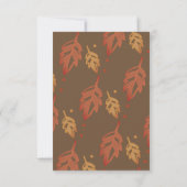 herfst-vrouw SIP & SEE najaar baby shower Kaart (Achterkant)