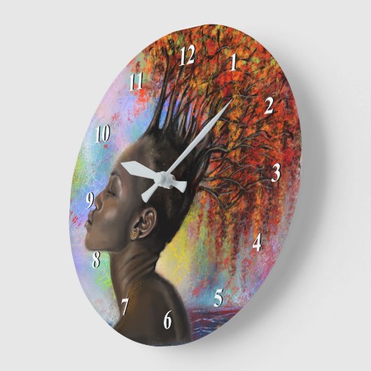 Herfst Vrouw Wandklok (Hoek)
