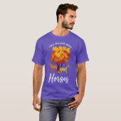 Herfst Vrouwen Herfst Paarden Grappig T-shirt (Voorkant volledig)