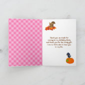 Herfst Vrouwtje Vogelverschrikker Verjaardag Bedankkaart (Binnen)