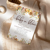Herfst vult de Baby van de bloem in Baby shower Bl Kaart