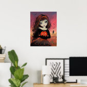 Herfst Vuur Halloween Poster Print (Thuiskantoor)