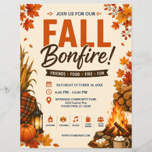 Herfst Vuurkorf Flyer