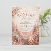 Herfst Vuurkorf Samenkomst  Kaart (Staand voorkant)