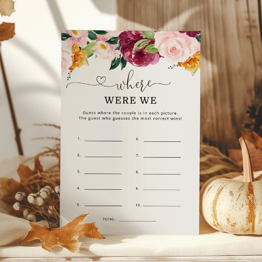 Herfst Waar waren we vrijgezellenfeest spel