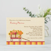 Herfst Wagon Bridal Shower Kaart (Staand voorkant)