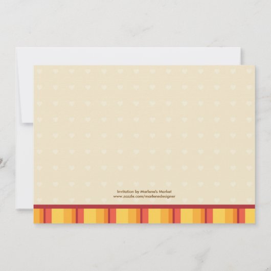 Herfst Wagon Bridal Shower Kaart (Achterkant)