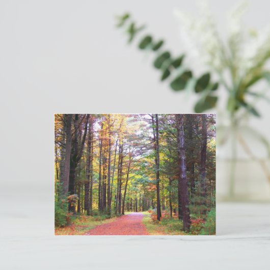 herfst walkway.jpg briefkaart (Staand voorkant)
