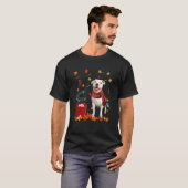 Herfst Warme Chocolade Witte Pitbull T-shirt (Voorkant volledig)