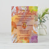 Herfst warme levendige Waterverf laat Vrijgezellen Kaart (Staand voorkant)