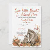 Herfst Wasbeer Baby Shower Kaart (Voorkant)