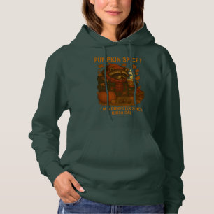Herfst Wasbeer Grappige Pompoen Specerijen Latte Hoodie
