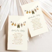 Herfst Waslijn Baby Shower Boek Verzoek