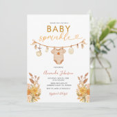 Herfst waslijn Baby Strooi genderneutraal Kaart (Staand voorkant)