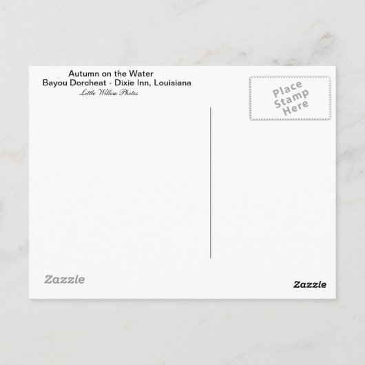 Herfst water - Briefkaart (Achterkant)