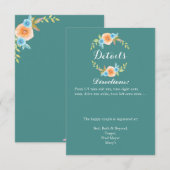 Herfst Watercolo Trouwkaart Details Kaart (Voorkant / Achterkant)