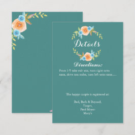 Herfst Watercolo Trouwkaart Details Kaart