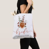 Herfst Watercolor Bloem Bruidstas Tote Bag (Dichtbij)