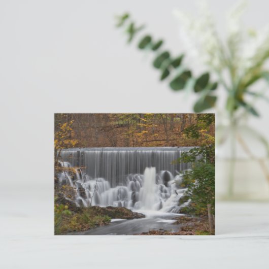Herfst Waterfall Briefkaart (Staand voorkant)