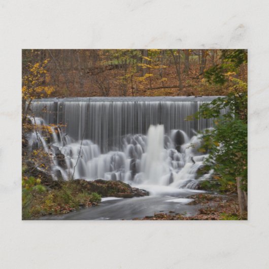 Herfst Waterfall Briefkaart (Voorkant)