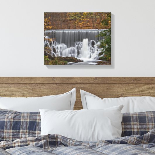 Herfst Waterfall Canvas Afdruk (Insitu (Slaapkamer))
