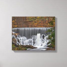 Herfst Waterfall Canvas Afdruk