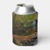 Herfst Waterfall en Creek Pennsylvania Natuur Blikjeskoeler (Blikje Voorkant)