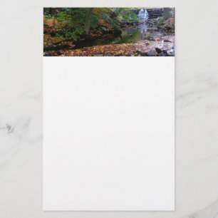 Herfst Waterfall en Creek Pennsylvania Natuur Briefpapier