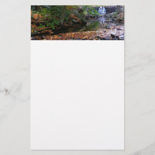 Herfst Waterfall en Creek Pennsylvania Natuur Briefpapier (Voorkant)