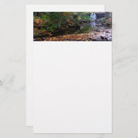 Herfst Waterfall en Creek Pennsylvania Natuur Briefpapier (Voorkant / Achterkant)